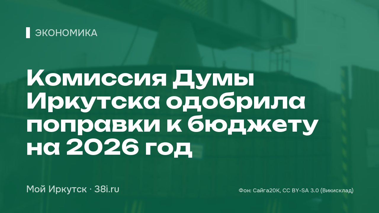 Комиссия Думы Иркутска одобрила поправки к бюджету на 2026 год
