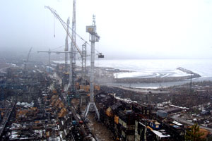 Строительство Богучанскай ГЭС