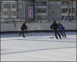 Хоккеный корт в Иркутске