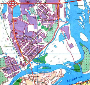 Карта Кировского района города Иркутска