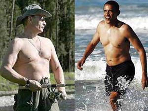 Торсы Обамы и Путина сравнили интернет-пользователи