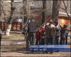Ученики иркутской школы сегодня тушили пожар