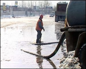 Авария на водопроводе в Иркутске