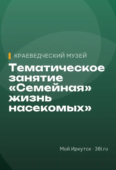 Тематическое занятие «Семейная» жизнь насекомых»