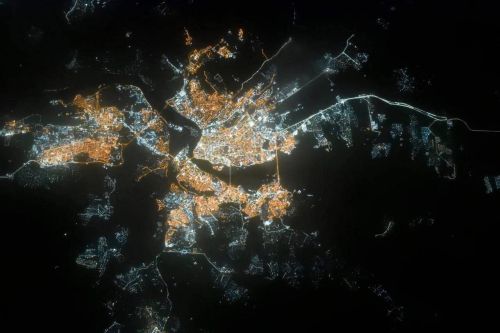 Новый год в Иркутске было видно из космоса!